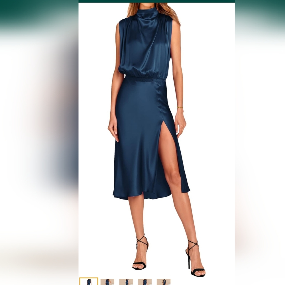 Navy blue sleeveless dress, sz medium
